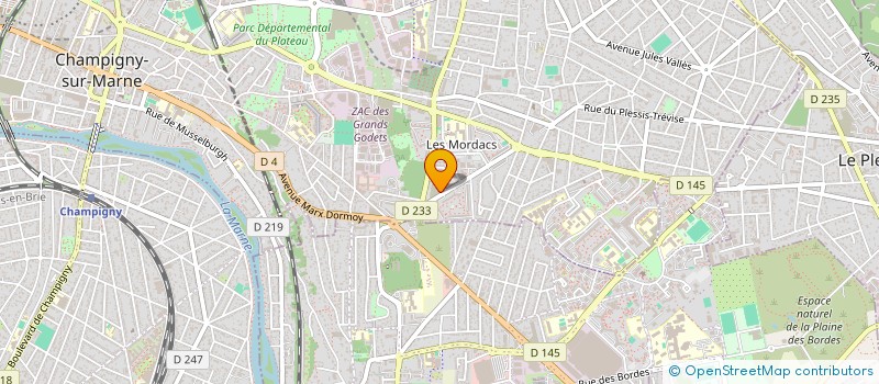 localisation de l'entreprise TRINIT' à CHAMPIGNY-SUR-MARNE
