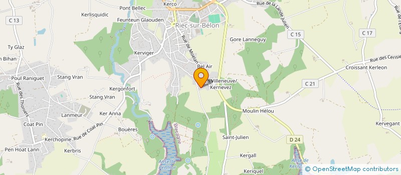 localisation de l'entreprise TRINITY SYSTEM  RIEC-SUR-BELON