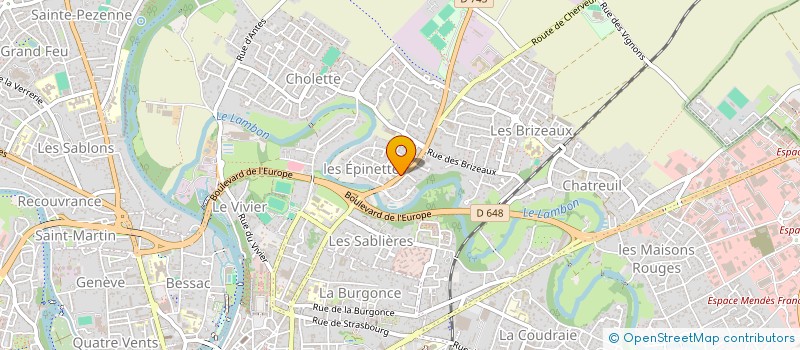 localisation de l'entreprise TRIO à NIORT