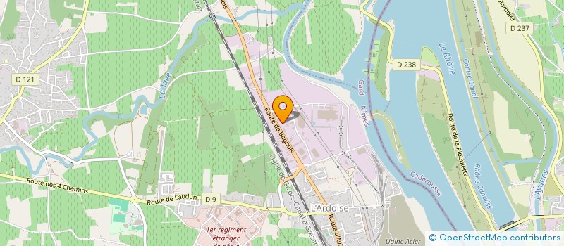 localisation de l'entreprise TRIOLA à LAUDUN-L'ARDOISE