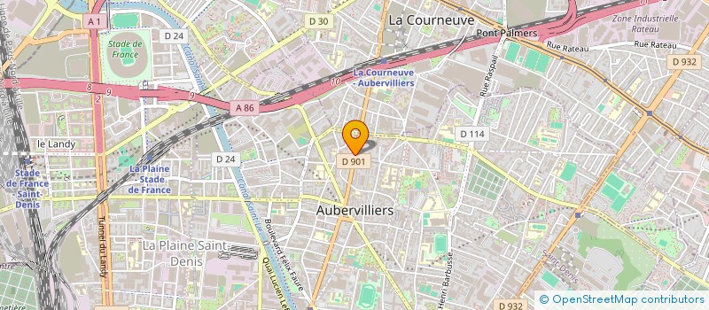 localisation de l'entreprise TRIOMPHE HEXAGONE BAT à AUBERVILLIERS