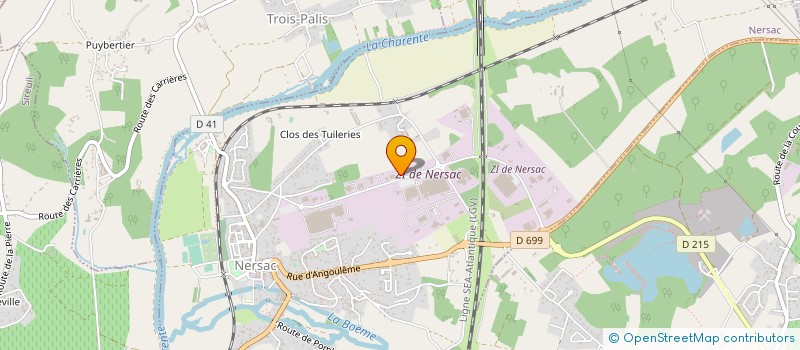localisation de l'entreprise TRIONIQUE à NERSAC