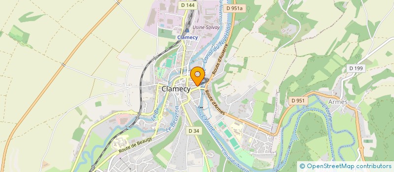localisation de l'entreprise TRIOR à CLAMECY