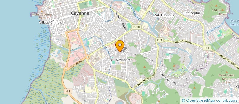 localisation de l'entreprise TRIPHASE EVOLUTIF & BATIMENT GENERAL à CAYENNE