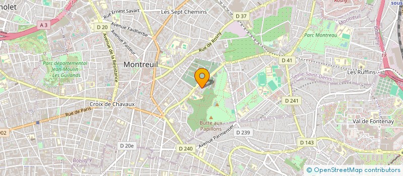 localisation de l'entreprise TRIPLE A à MONTREUIL