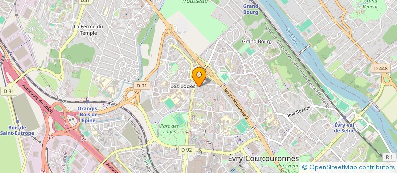 localisation de l'entreprise TRIPLE H  EVRY-COURCOURONNES