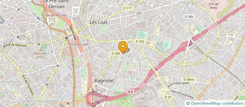 localisation de l'entreprise TRIPLETTE à BAGNOLET