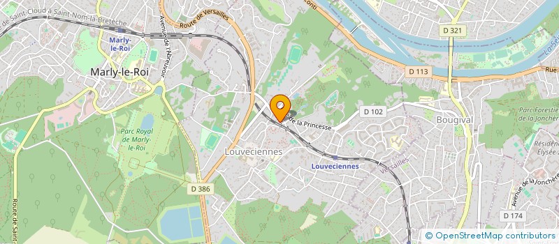 localisation de l'entreprise TRIPLETTE DE VILLIERS 89  LOUVECIENNES