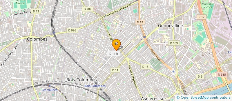 localisation de l'entreprise TRIS'KEL à BOIS-COLOMBES