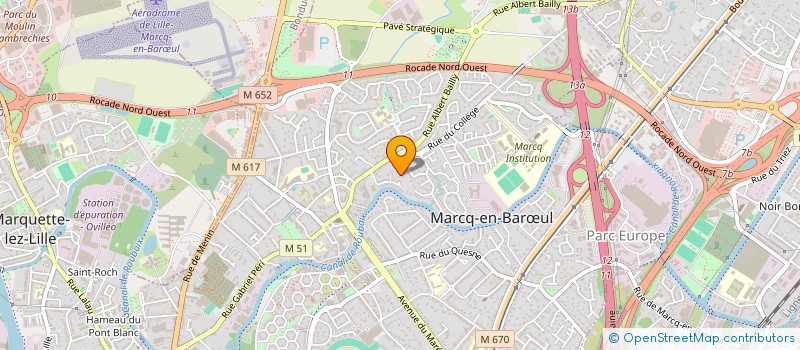 localisation de l'entreprise TRISCLA à MARCQ-EN-BARŒUL