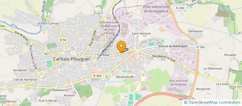 localisation de l'entreprise TRISKELL à CARHAIX-PLOUGUER