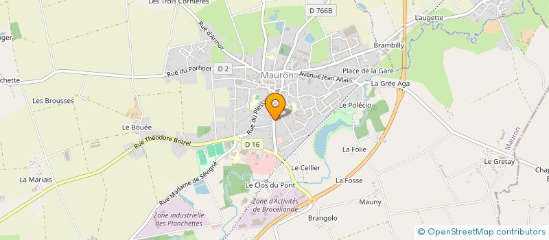 localisation de l'entreprise TRISKELL AMBULANCES  MAURON