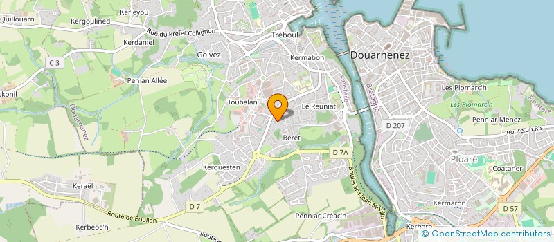 localisation de l'entreprise TRISKELL AUTO à DOUARNENEZ