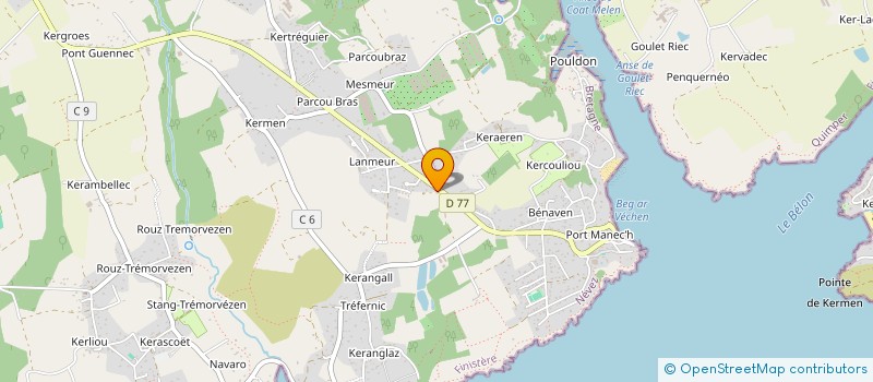 localisation de l'entreprise TRISKELL TERRASSEMENT ASSAINISSEMENT LOCATION  NEVEZ