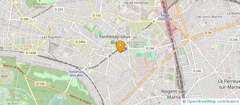 localisation de l'entreprise TRISOMIE 21 DU VAL DE MARNE à FONTENAY-SOUS-BOIS