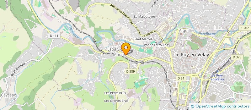 localisation de l'entreprise TRISOMIE 21 HAUTE LOIRE - GROUPE D'ETUDE POUR L'INSERTION SOCIALE DES PERSONNES PORTEUSES D'UNE TRISOMIE 21 à ESPALY-SAINT-MARCEL