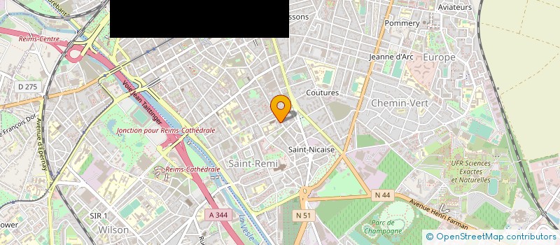 localisation de l'entreprise TRISOMIE 21 MARNE  REIMS