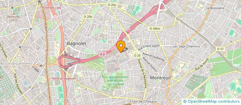 localisation de l'entreprise TRISOMIE 21 SEINE SAINT DENIS - GROUPE D'ETUDE POUR L'INSERTION SOCIALE DES PERSONNES PORTEUSES D'UNE TRISOMIE 21 à MONTREUIL