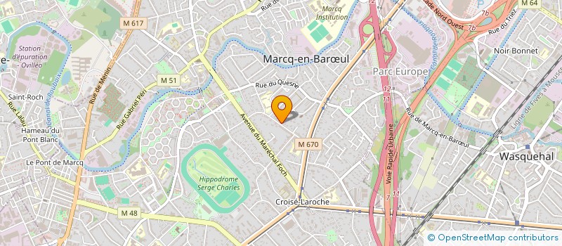 localisation de l'entreprise TRITEK à MARCQ-EN-BARŒUL