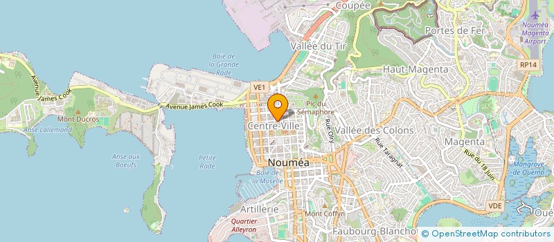 localisation de l'entreprise TRITEX à NOUMEA