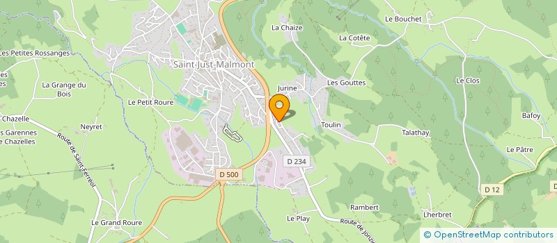 localisation de l'entreprise TRITIM à SAINT-JUST-MALMONT