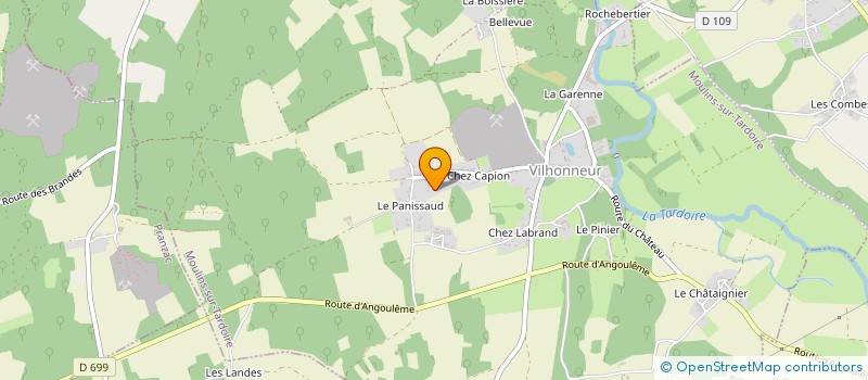 localisation de l'entreprise TRITON PISCINES à MOULINS-SUR-TARDOIRE