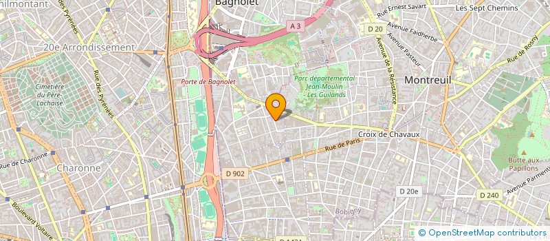 localisation de l'entreprise TRIUM à BAGNOLET