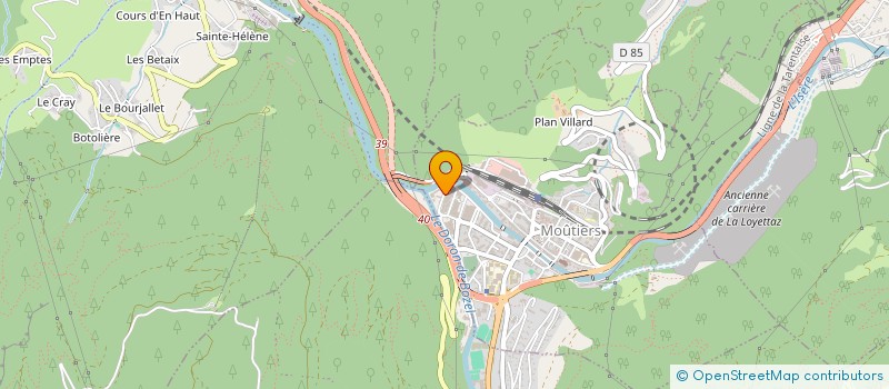localisation de l'entreprise TRIUMPH à MOUTIERS