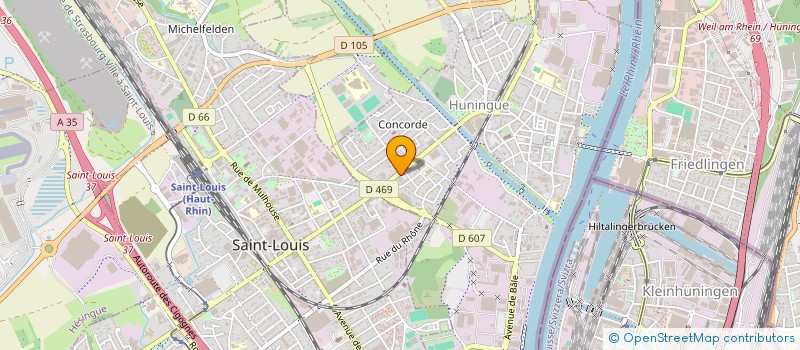localisation de l'entreprise TRIVENT SARL à HUNINGUE