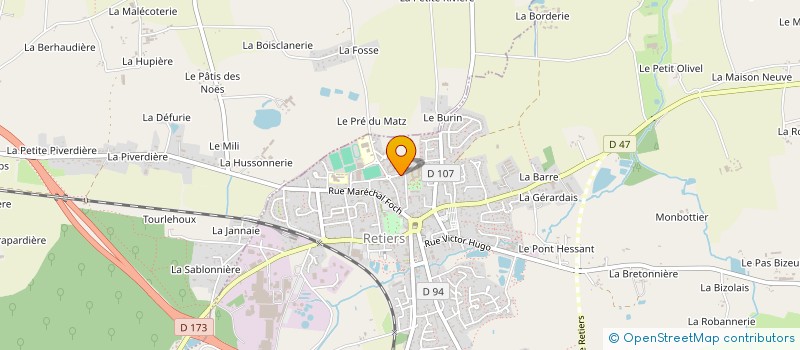 localisation de l'entreprise TRJ à RETIERS
