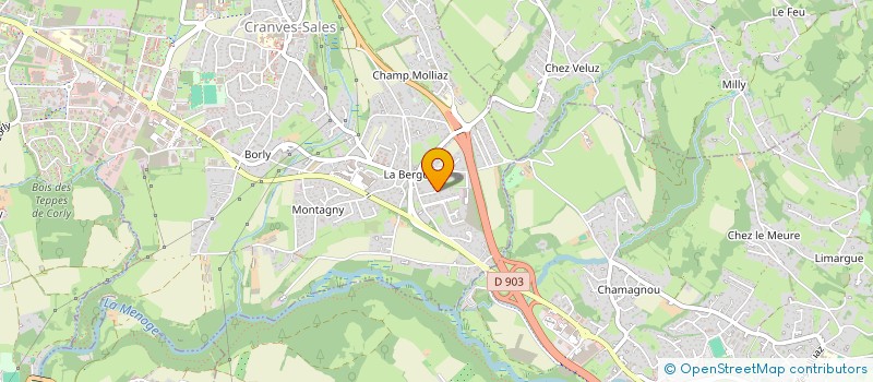 localisation de l'entreprise TRKF E-SPORT  CRANVES-SALES