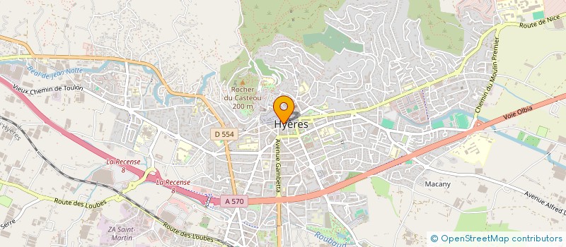 localisation de l'entreprise TROC' ET DES ARTS à HYERES