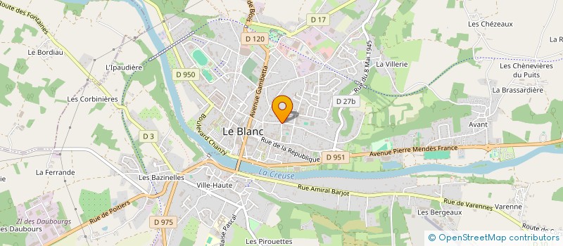 localisation de l'entreprise TROC-PUERICULTURE à LE BLANC