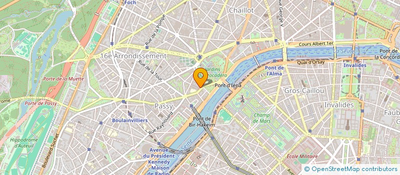 localisation de l'entreprise TROCADERO AUTOMOBILES à PARIS