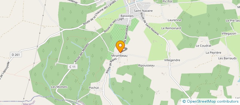 localisation de l'entreprise TROGER à CERCOUX