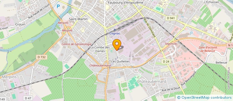 localisation de l'entreprise TROICEO à COGNAC