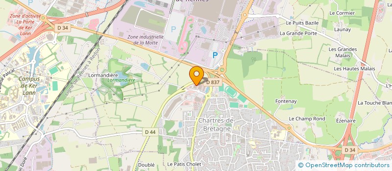 localisation de l'entreprise TROIMECA à CHARTRES-DE-BRETAGNE