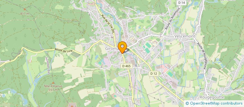 localisation de l'entreprise TROIS AIRS SARL à GIROMAGNY