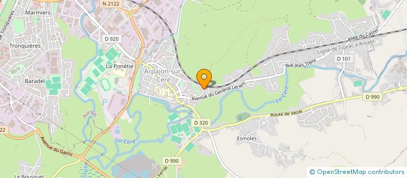 localisation de l'entreprise TROIS B à ARPAJON-SUR-CERE