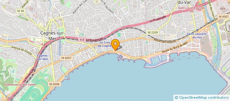 localisation de l'entreprise TROIS COCOTIERS à CAGNES-SUR-MER