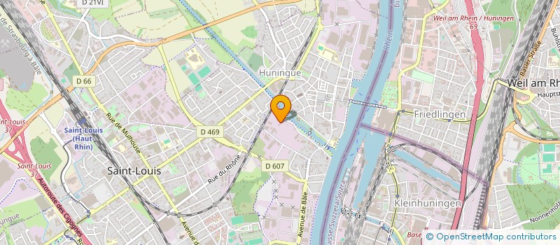 localisation de l'entreprise TROIS FRONTIERES DISTRIBUTION GAZ à HUNINGUE
