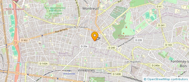 localisation de l'entreprise TROIS HEURES MOINS LE QUART à MONTREUIL