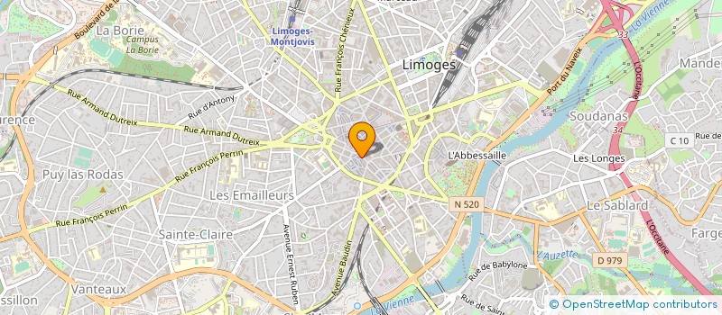 localisation de l'entreprise TROIS SIX ZERO à LIMOGES