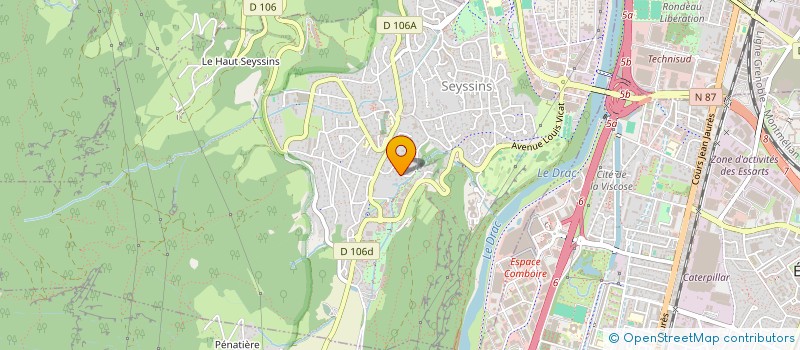 localisation de l'entreprise TROIS T à SEYSSINS