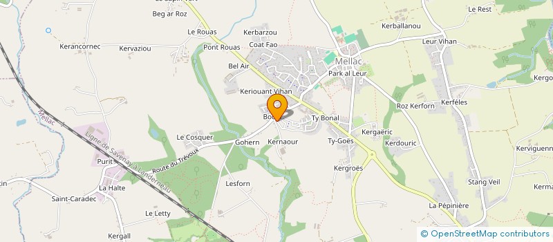 localisation de l'entreprise TROMEUR MC  MELLAC