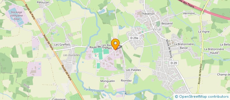 localisation de l'entreprise TRONTIN à VIRIAT