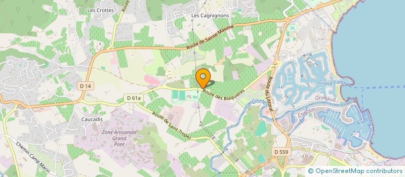 localisation de l'entreprise TROPEZIENNE à GRIMAUD