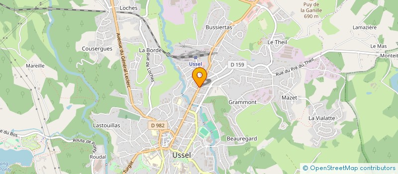 localisation de l'entreprise TROPI LIGHT TJT  USSEL