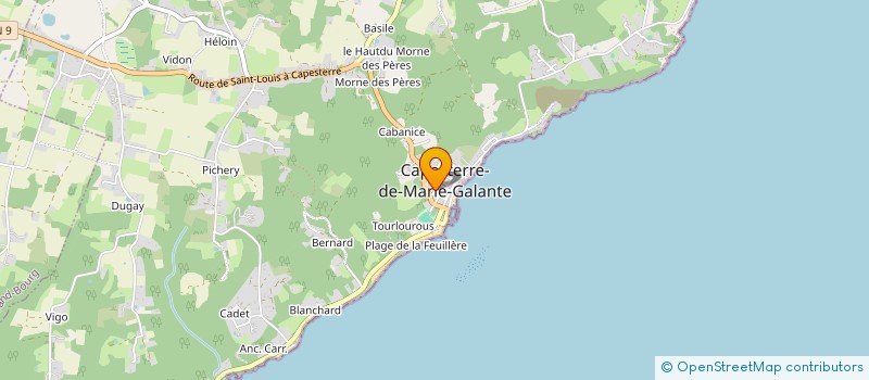 localisation de l'entreprise TROPIC BEAUTY à CAPESTERRE-DE-MARIE-GALANTE
