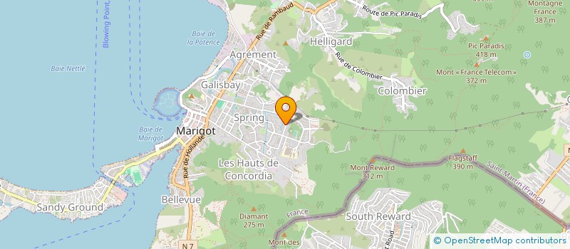 localisation de l'entreprise TROPICAL CAR RENTAL  SAINT MARTIN